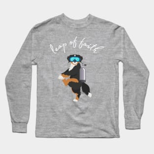 Giant Leap Scuba Diving Dog Long Sleeve T-Shirt